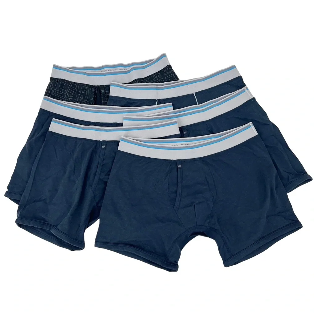 MACK WELDON Assorted Boxer Brief Underwear Gray Blue Set of 6 Size Medium NEW